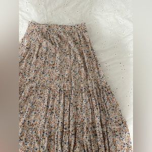 Floral Print Maxi Skirt - Size M